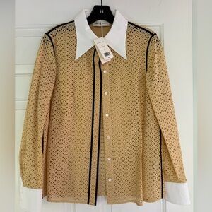 Tory Burch Honeycomb Eyelet Shirt